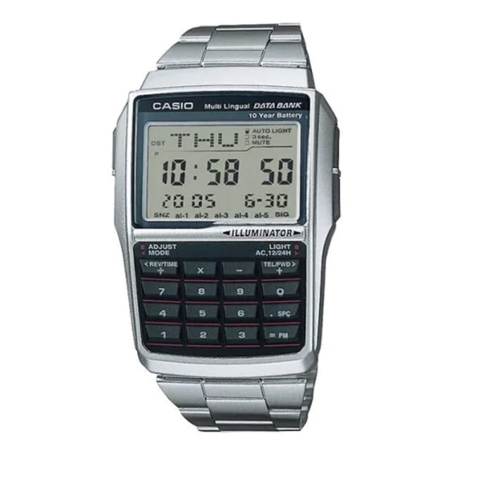 Casio นาฬิกาผู้ชาย สายสแตนเลส สีเงิน รุ่น DBC-32D-1ADF,DBC-32D,DBC-32D-1A