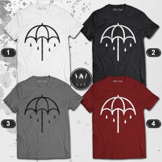 เสื้อเบลาส์ - เสื้อยืดโลโก้BMTHนําฉันฮอไรซอนร็อควงเสื้อยืดBajuผ้าฝ้ายแขนสั้น100%สีดําสีขาว