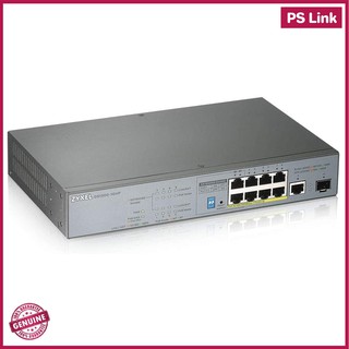 Zyxel 8-port GbE Unmanaged PoE Switch with GbE Uplink (GS1300-10HP)