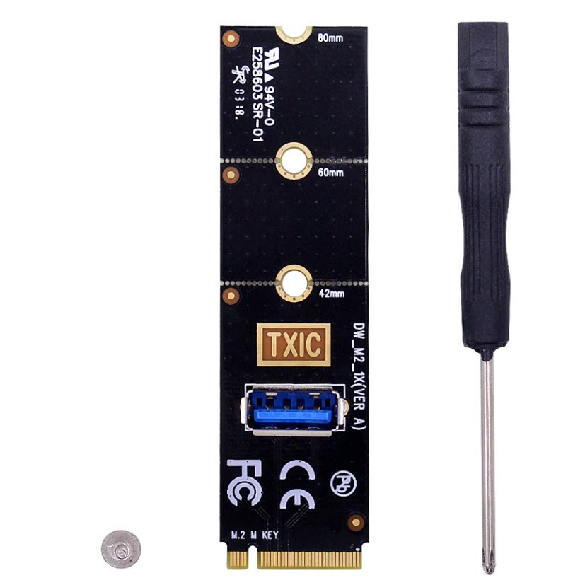 ลดราคา M Key to USB3.0 Adapter For PCI-E 1x to 16x Riser Card For Litecoin Bitcoin Miner #ค้นหาเพิ่มเติม digital to analog External Harddrive Enclosure Multiport Hub with สายโปรลิงค์USB Type-C Dual Band PCI Express Adapter ตัวรับสัญญาณ