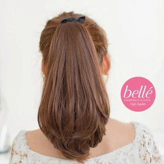 พร้อมส่ง 💖 🇹🇭 BELLE แฮร์พีช หางม้า ปลายงุ้ม 35cm สไตล์เกาหลี แบบผูก วิกผม ผมปลอม