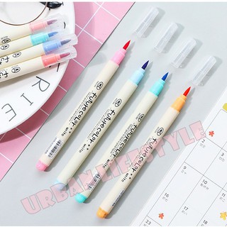 ปากกาเมจิกหัวพู่กัน 10 สี ปากกาหัวพู่กัน brush pen ปากกาเมจิก ปากกาปลายพู่กัน ปากกาcalligraphy ปากกาหัวแปรง ปากกาสีน้ำ