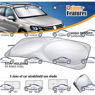 🔥🌞ที่บังแดดรถยนต์ ม่านบังแดด ที่บังแดดในรถยนต์ บังแดดรถยนต์ บังแดดหน้ารถ บังแดด กันแดด สะท้อนแสงแดด กัน UV