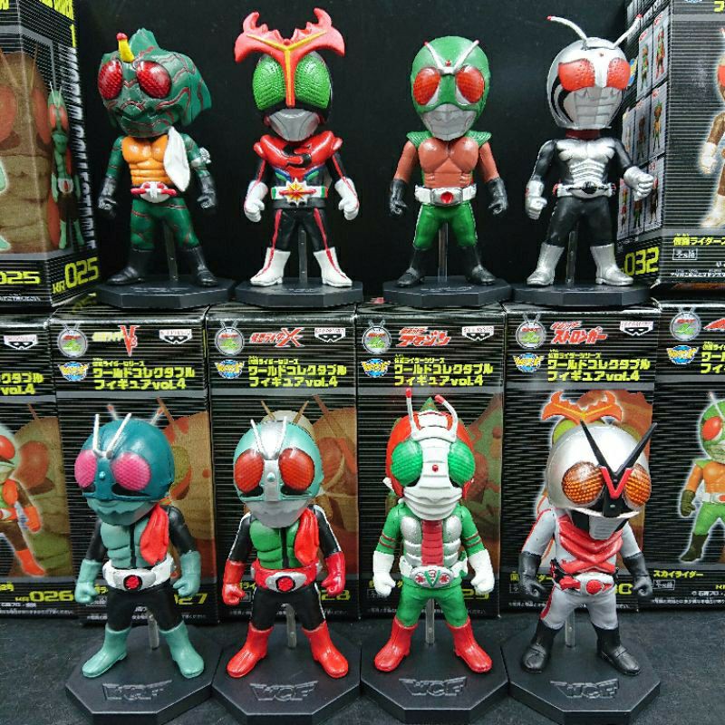 โมเดล ไอ้มดแดง Kamen Rider โชวะ มี 8 แบบให้เลือก (ซื้อแยกได้) V1-V9 มีกล่องแยกตัว สูง 8-9cm.  ราคาถู