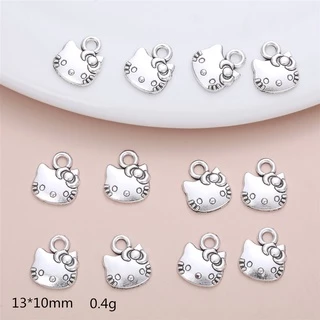 50 ชิ้น/เซ็ตที่ละเอียดอ่อน Lovly Hello Kitty อุปกรณ์เสริม Charm สําหรับผู้หญิงส่วนบุคคล DIY เครื่องประดับทําสร้อยคอจี้