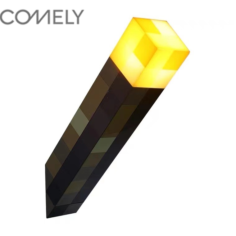 Comely Minecraft ไฟฉาย Led รูปเกม Mc Pixel สําหรับแขวนตกแต่งผนัง