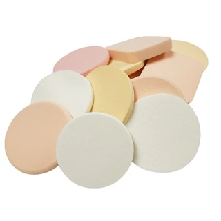 Powder Puffพัฟแต่งหน้า คละสี คละไซส์ MCZแพ็ค 100ชิ้น สินค้าไม่ผ่าน QC ผลิตจากโรงงาน สินค้ามือ1
