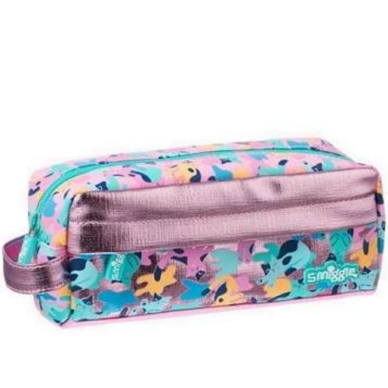 Smiggle Pencil case Illusion cat สีชมพู