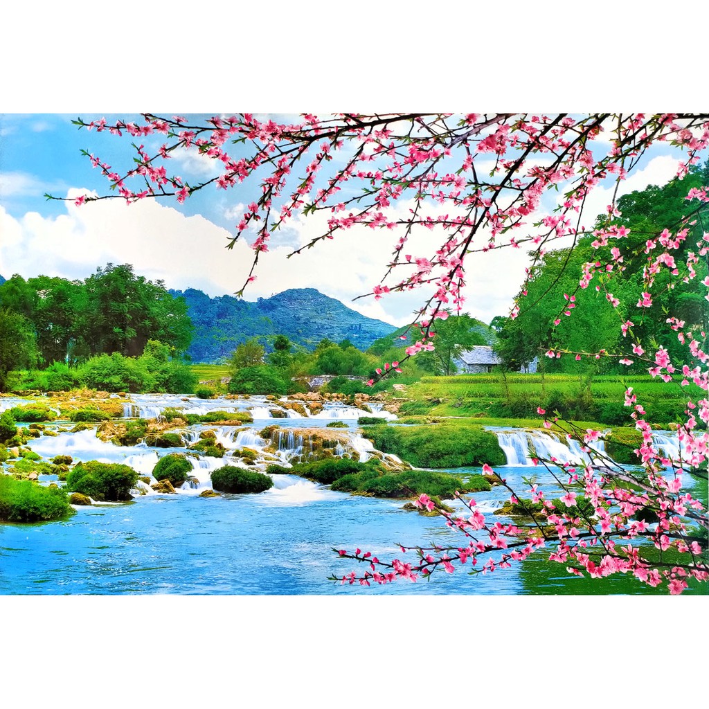 โปสเตอร์ รูปถ่าย น้ำตก วิว ธรรมชาติ ภาพมงคล เสริมฮวงจุ้ย Landscapes Nature POSTER 23”x34” Inch Water