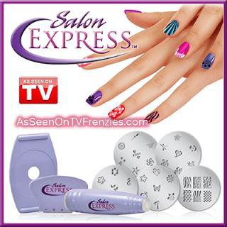 เครื่องเพ้นท์เล็บแบบแท่ง, Salon Express Nail Stencil Kit ขนาดพกพา สินค้า ON TV