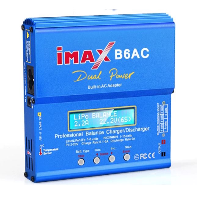 เครื่องชาร์จ IMAX B6AC 80W สีฟ้า
