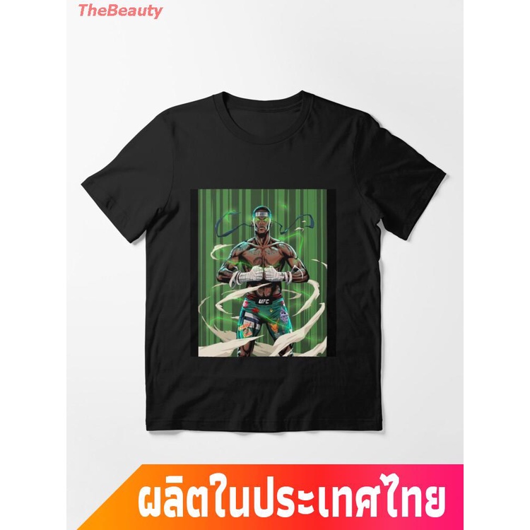 เสื้อยืดคอกลมMMA  UFC การต่อสู้แบบผสมไม่จำกัด การต่อสู้แบบมืออาชีพ กรงแปดเหลี่ยม Israel Adesanya UFC