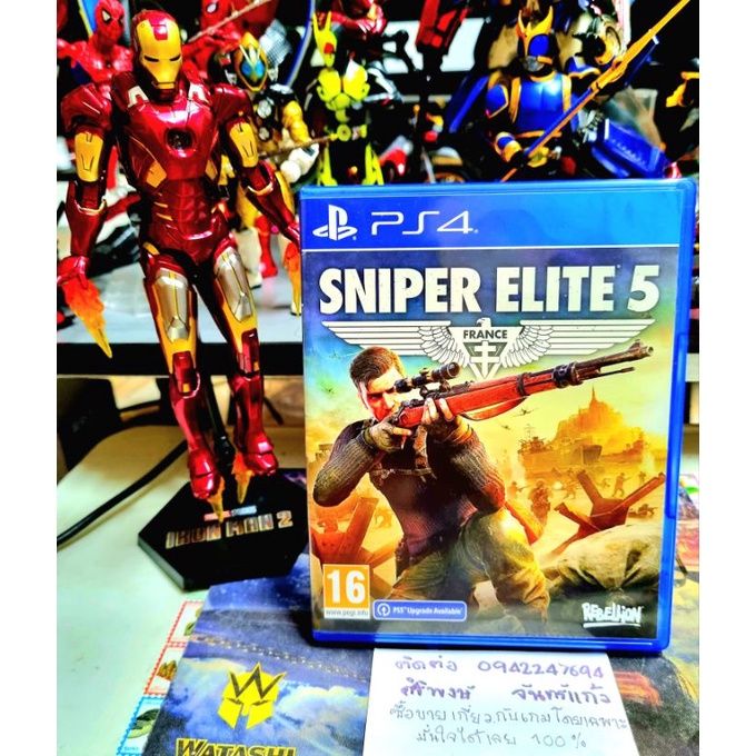 sniper elite 5 PS4 โซน 2 เล่นได้ทุกโซนบนเครื่อง PS4 Ps5💯สินค้ามือสอง🥈คุณภาพดี 📸ถ่ายจากสินค้าจริงตรงปกแน่นอน แผ่นแท้📀100%