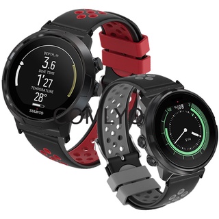 สายนาฬิกาข้อมือซิลิโคน แบบนิ่ม สําหรับ Suunto 9 Brao 7 D5 Spartan HR Baro TRAVERSE