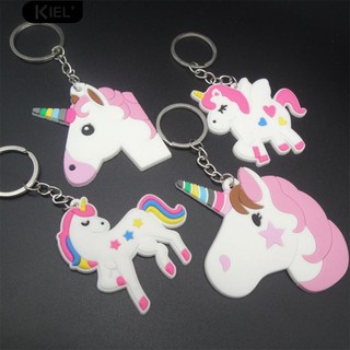 📣Creative Cartoon Unicorn โทรศัพท์มือถือพวงกุญแจรถ Keychain Key Ring Decor