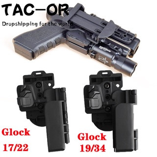 Tactical Combat Right Hand Level 3 Carry Quick OWB Gun Case Waist Belt Holster Pistol Holder for Glock 17 19 22 34 Drops