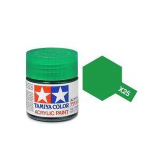 สีสูตรน้ำ TAMIYA X-25 Clear Green (10 ml)