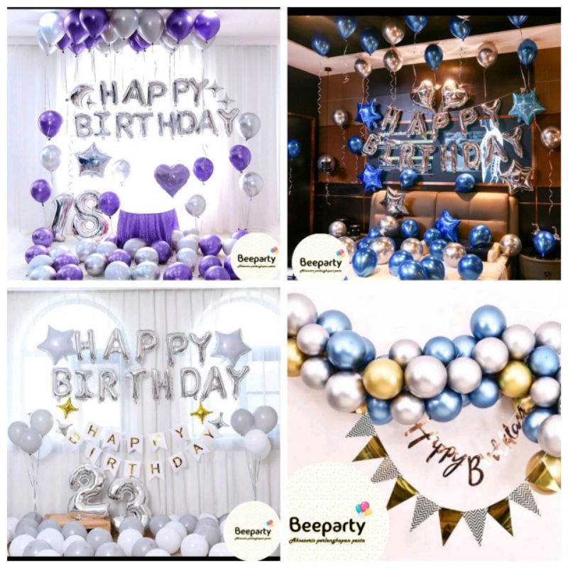 แพ็คเกจตกแต่งลูกโป่ง Hbd