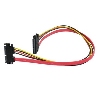 หัว-สาย ต่อฮาร์ดดิส Sata ผู้-เมีย 7-15Pin-Serial-SATA-Extension-Cable-Male-to-Female