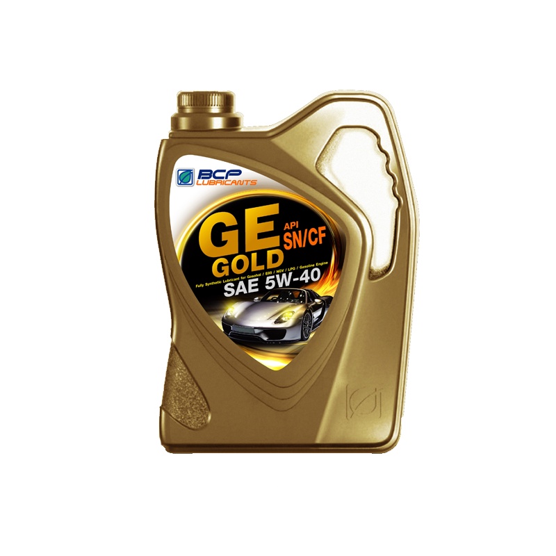 น้ำมันเครื่อง สังเคราะห์ 100% เบนซิน บางจาก จีอี โกลด์ GE GOLD 5W40 ขนาด4ลิตร