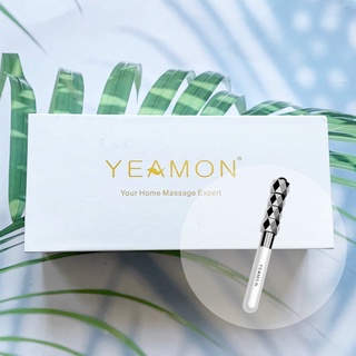 (YEAMON®) Metal Face Roller Facial Massage Roller for Face Lift ลูกกลิ้งนวดหน้า ด้ามโลหะ 1 ชิ้น ใช้ได้ทั้งแบบร้อนและเย็น