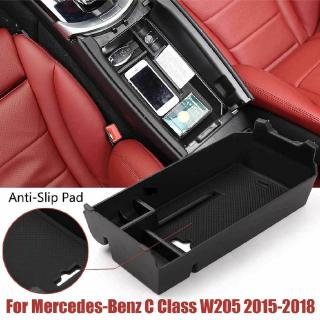 กล่องเก็บของที่เท้าแขนคอนโซลกลาง สําหรับ Mercedes-Benz C Class W205 2015-2018