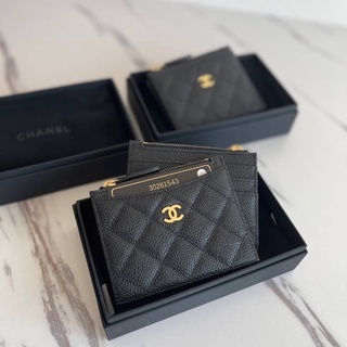 CHANEL CARD MINI ZIPPY CARD WALLET  CAVEAR กระเป๋าใส่การ์ด