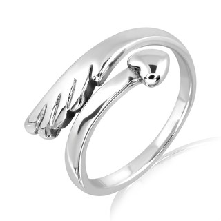 MachuSilver แหวนเงินแท้ 925 Sterling Silver ลายหัวใจติดปีก พร้อมถุงกำมะหยี่