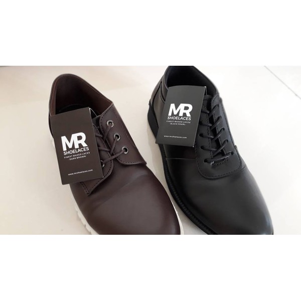 HITAM LILIN MR Shoelaces RD01 Black Pearl Waxed Shoelaces 2-3mm Round 50cm 60cm 70cm 80cm 90cm 100cm 120cm 150cm (Waxed Laces) - เชือกผูกรองเท้าระดับพรีเมียมสีดํา