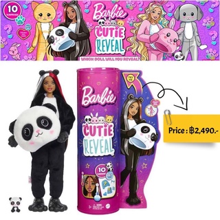 Barbie Cutie Reveal Doll with Bunny Plush Costume &amp; 10 Surprises Including Mini Pet &amp; Color Change Panda