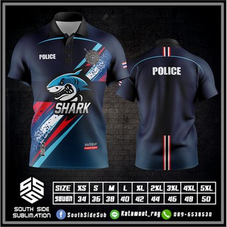 Police V.1 เสื้อตำรวจ เสื้อพิมพ์ลายเกรดพรีเมียม เนื้อผ้าทอพิเศษ 100% โพลีเอสเตอร์ Quick dry