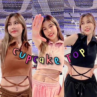 cupcake Top ค็อปแขนกุดผูกเอว