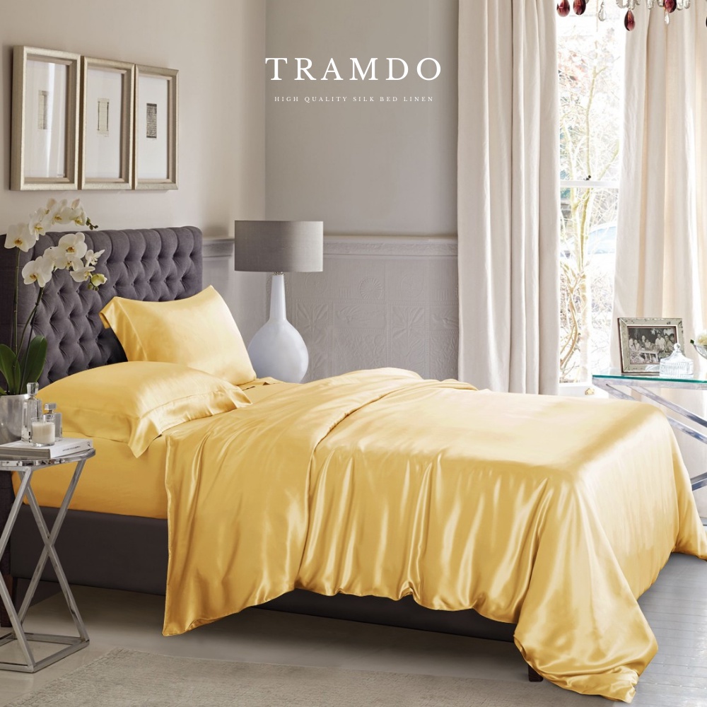 NITE9SILK TRADO BEDDING Premium Silk BEDDING Set สีเหลือง