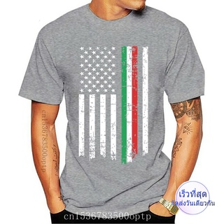 ผู้ชาย ใหม่ 2022 เสื้อยืดลําลองสําหรับผู้ชายแขนสั้นพิมพ์ลาย Italian Thine American Flag