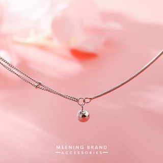 MeeningBrand ❥ สร้อยข้อมือเงิน MINIMAL WITH LITTLE BALL [01-0072]