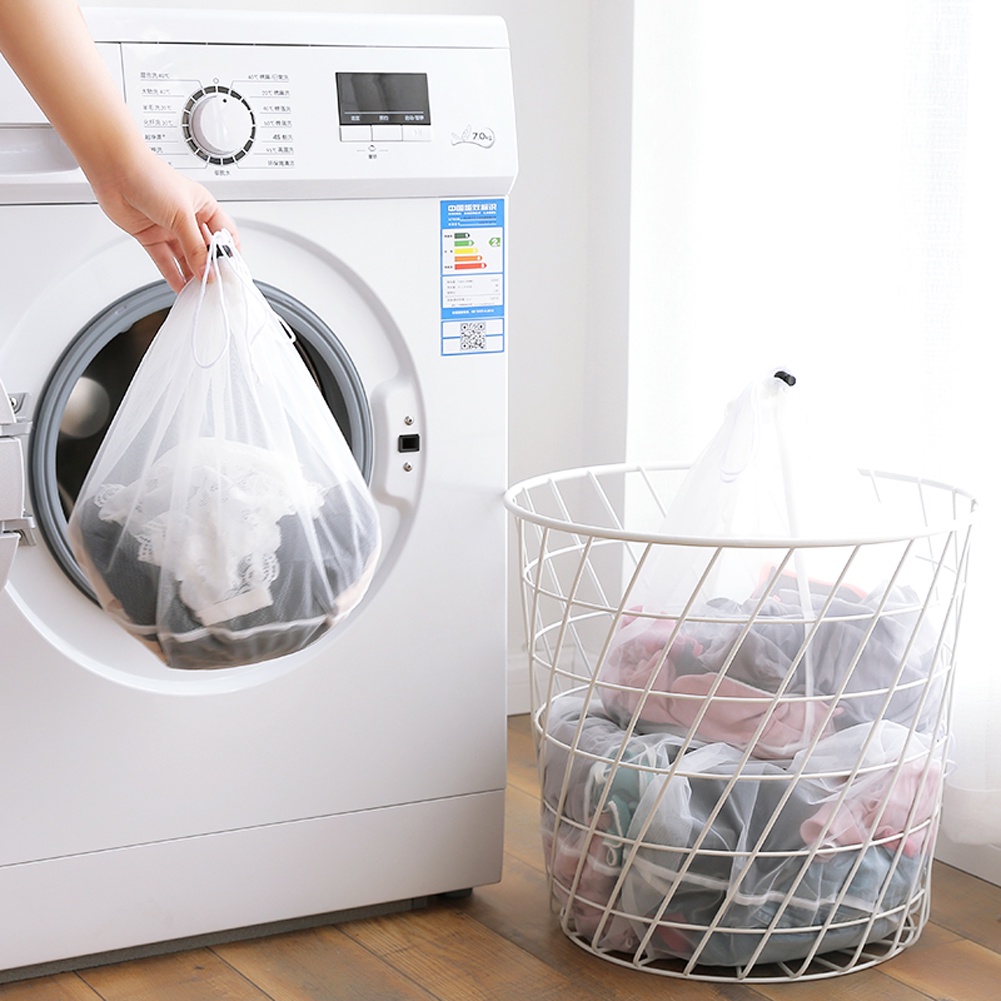 Drawstring Laundry Bag Washing Machine Clothes Cleaning Washing Mesh