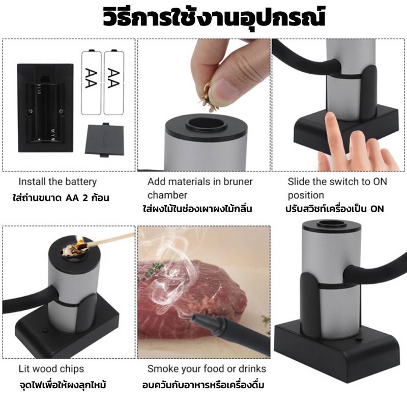 เครื่องรมควันอาหาร smoking tools สินค้าพร้อมส่งจากกรุงเทพฯ รูปที่ 4