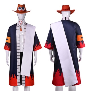 One Piece Anime Portgas·D· Ace Cosplay Character Uniform Hat Halloween Costume For Adult