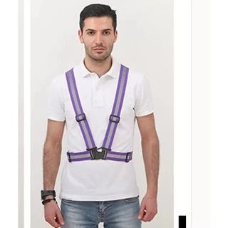 Reflective Vest、เสื้อกั๊กสะท้อนแสงปรับยืดหยุ่นสายเสื้อกล้ามสำหรับวิ่งปั่นจักรยานจ๊อกกิ้ง
