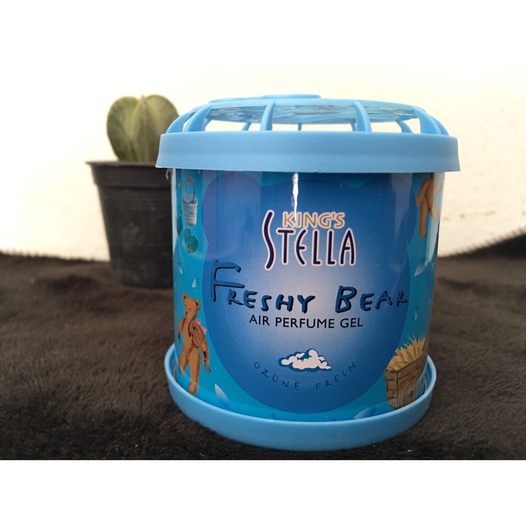 King Stella Freshy Bear Gel เจลน้ำหอมปรับอากาศ น้ำหอมหมีซิ่ง สีฟ้า Ozone Fresh