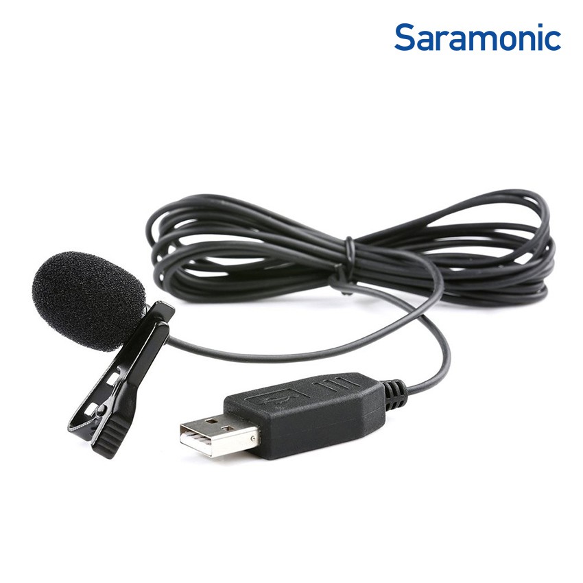 Saramonic USB Lavalier Clip-on Computer Microphone for PC &amp; Mac
