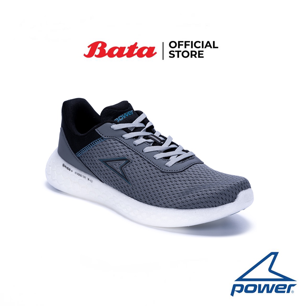 Bata บาจา ยี่ห้อ Power รองเท้าผ้าใบสำหรับวิ่ง รองเท้ากีฬา Sport Sneakers สำหรับผู้ชาย รุ่น XoRise+100 Neptune สีเทา 8182005
