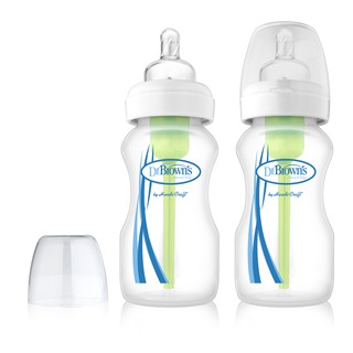 Dr.Browns : DRBWB92005 ขวดนม 9 oz / 270 ml PP Wide-Neck "Options" Baby Bottle, 2-Pack