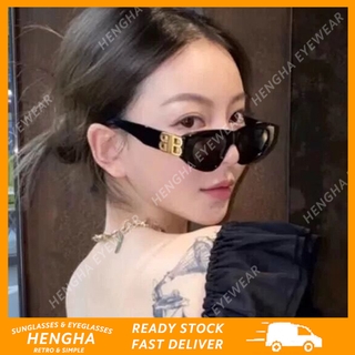 【HENGHA】COD แว่นตากันแดด ป้องกันรังสียูวี 400 สไตล์เกาหลีเรโทร สําหรับผู้หญิง