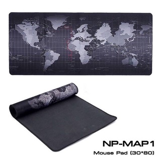 แผ่นรองเมาส์ ออกแบบแผนที่โลก นิ่ม ลื่น แผ่นยาว Big Size. 80 X 30 Cm. Mouse Pad NP-MAP1