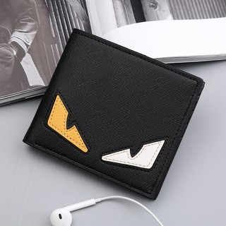 Japanese and Korean mens short wallet กระเป๋าสตางค์ผู้ชายสั้นบางบุคลิกภาพความคิดสร้างสรรค์เยาวชนกระเป๋าสตางค์นักเรียนชายแฟชั่นเกาหลีเยาวชนกระเป๋าสตางค์เด็กผู้ชาย Spike