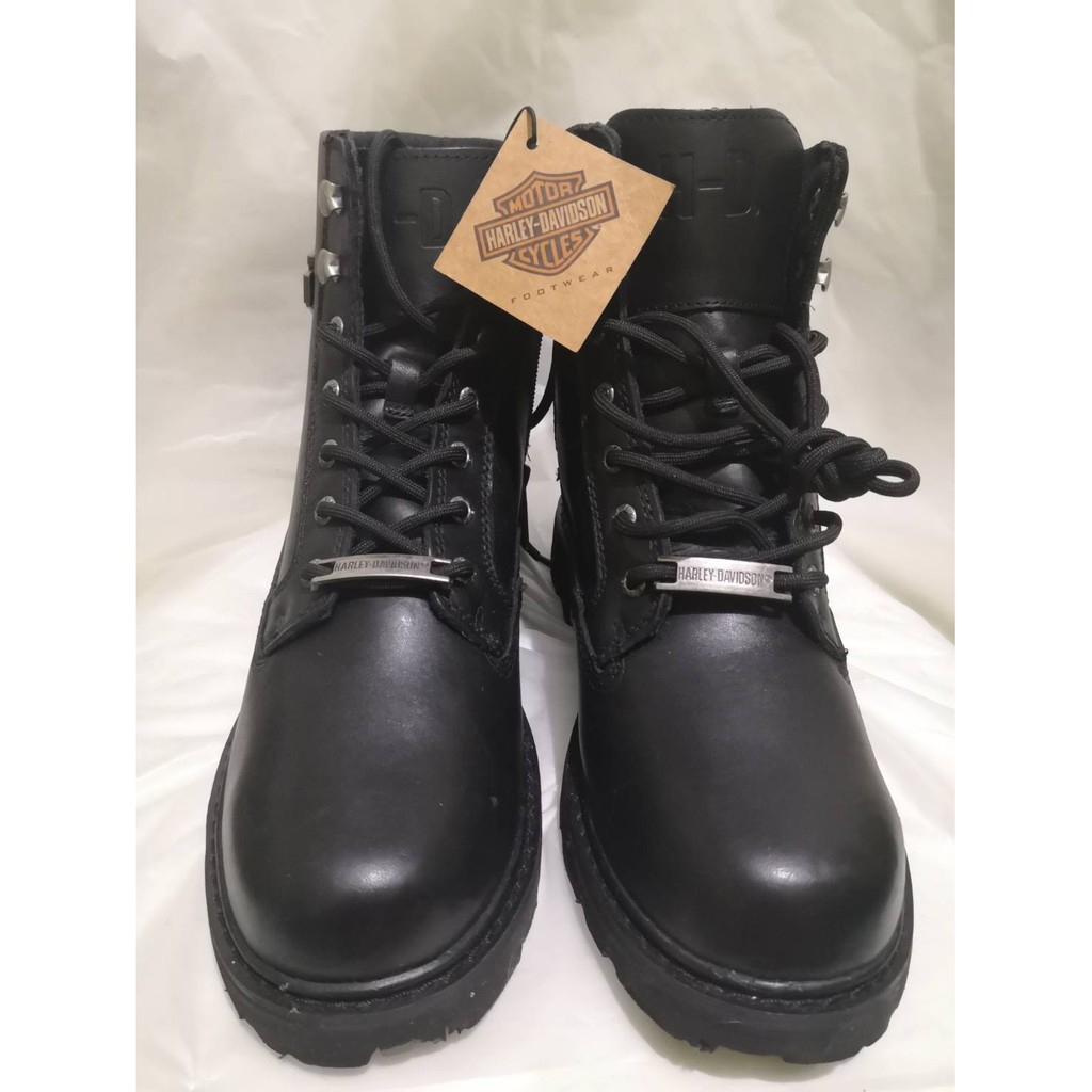 รองเท้าผู้ชาย ของแท้ หนังแท้ Harley-Davidson Men's Cartbridge Motorcycle Boot, Black, 7 Medium US
