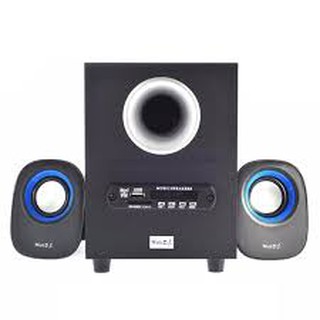 MUSIC D.J. SP-25 Multimedia Bluetooth Speaker System 2.1 ch (สีดำ)ลำโพงบลูทูธราคาถูกระบบ 2.1 รับประกันศูนย์