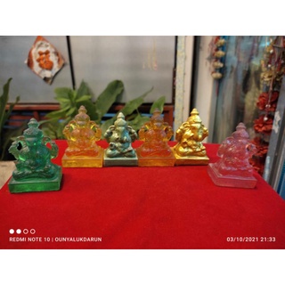 พระพิฆเนศร์ปางมหาเศรษฐี ดั๊กดูเศรษฐ์  สูง 8.5 cm ปลุกเสกแล้ว