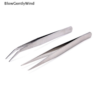 Blowgentlywind แหนบสเตนเลส แบบตรง สําหรับแต่งหน้า 2 ชิ้น